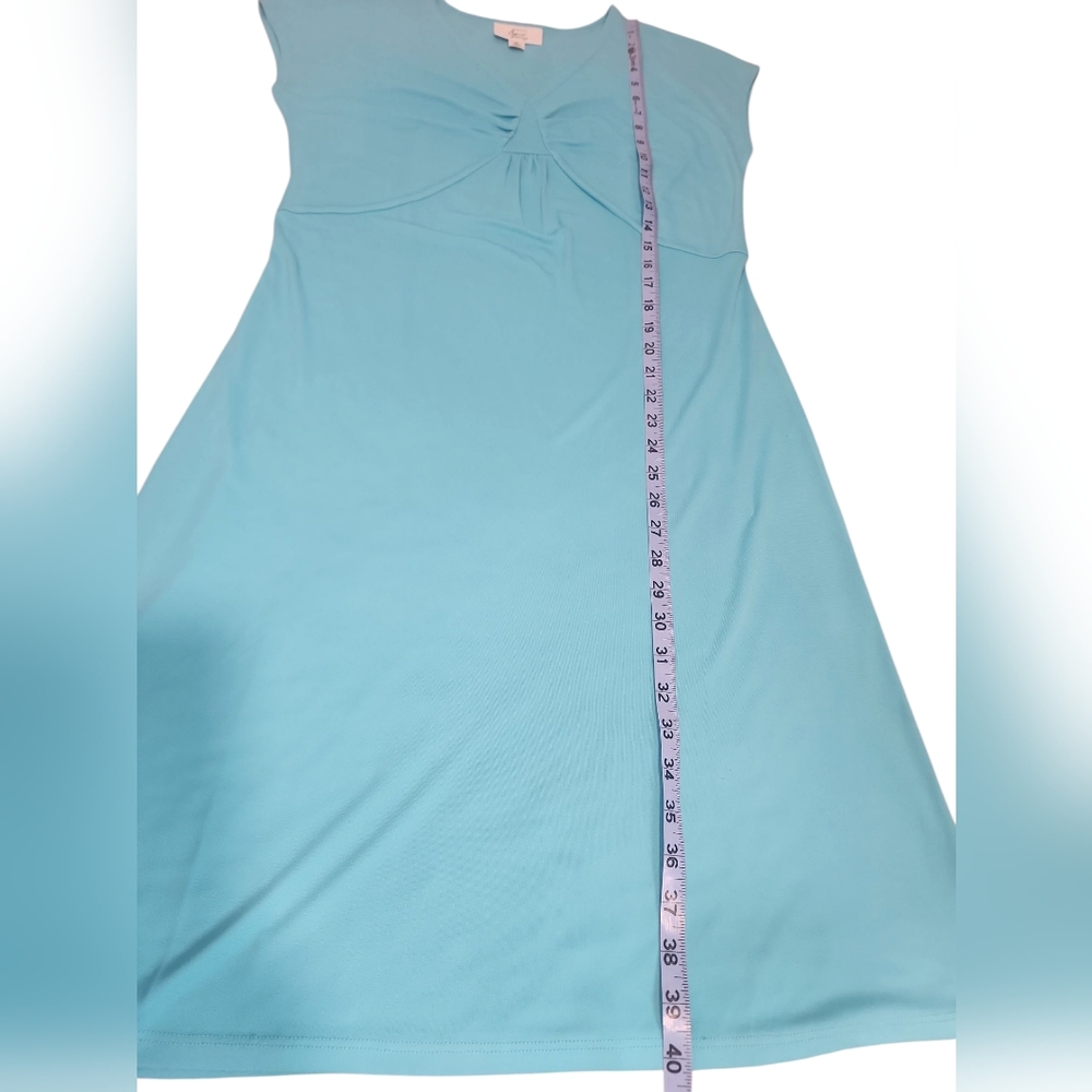 Casual Living blue V neck dress. Size M - Picture 12 of 12